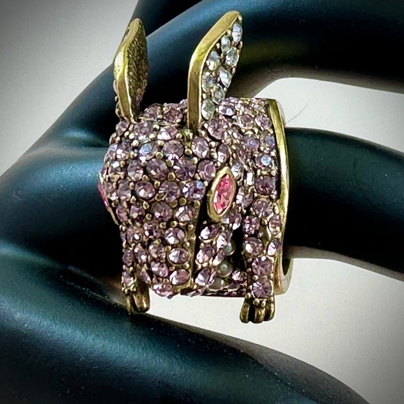PRICE DROP - Heidi Daus White Rabbit Crystal Ring - Picture 2 of 10